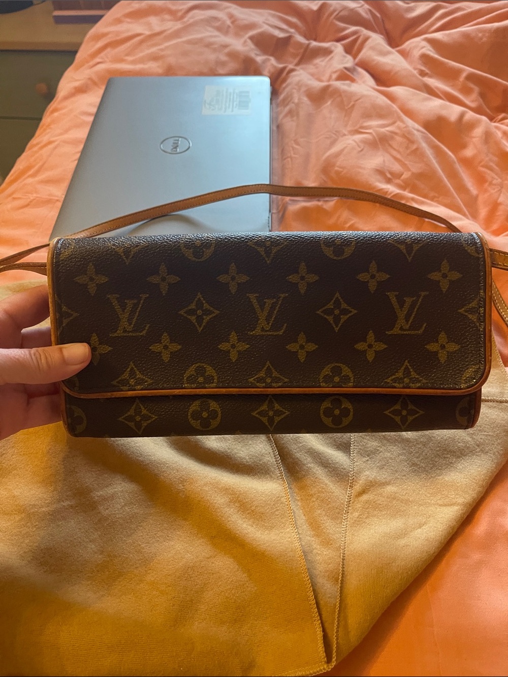 Louis Vuitton Monogram Canvas Brown and Tan Crossbody Clutch - Picture 4 of 7